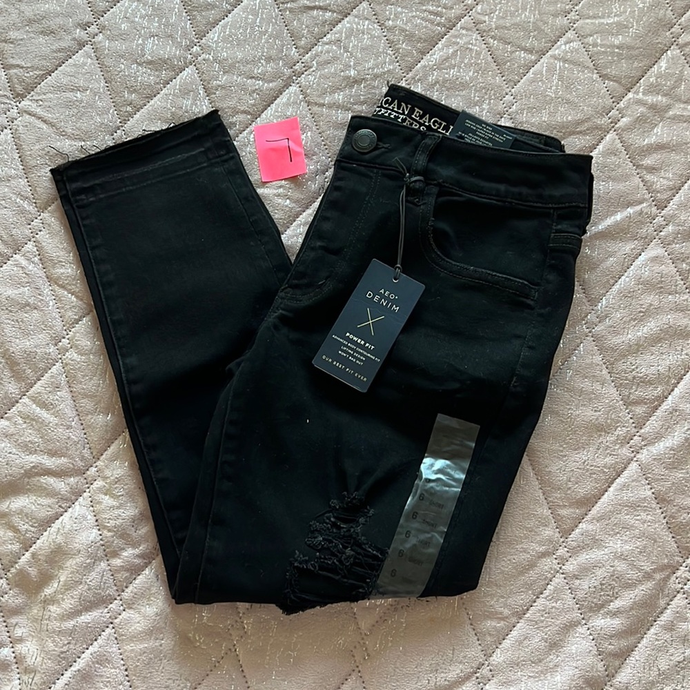 New AEO jegging crop black